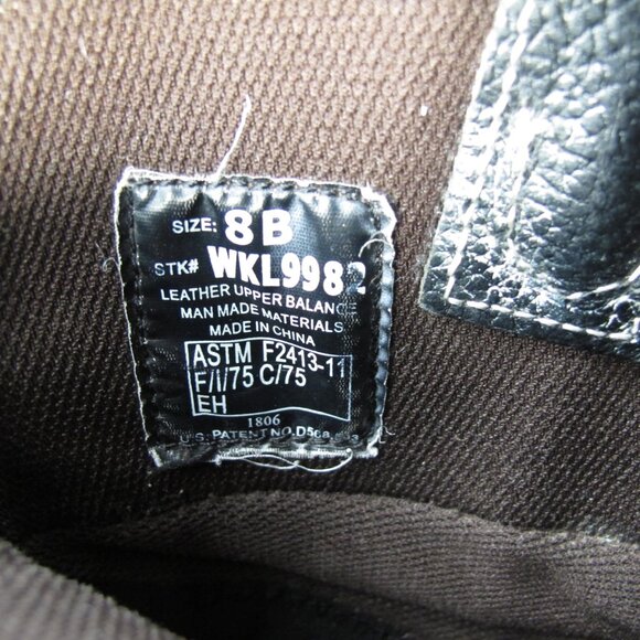 Justin Gypsy Steel Toe Black Leather Western Boots Women's Size 8 - Picture 10 of 11